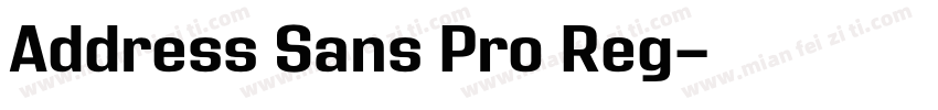 Address Sans Pro Reg字体转换